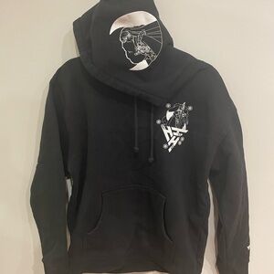 027 Hypland X Inuyasha Sesshomaru Hoodie Pullover  Size M Medium Black Anime